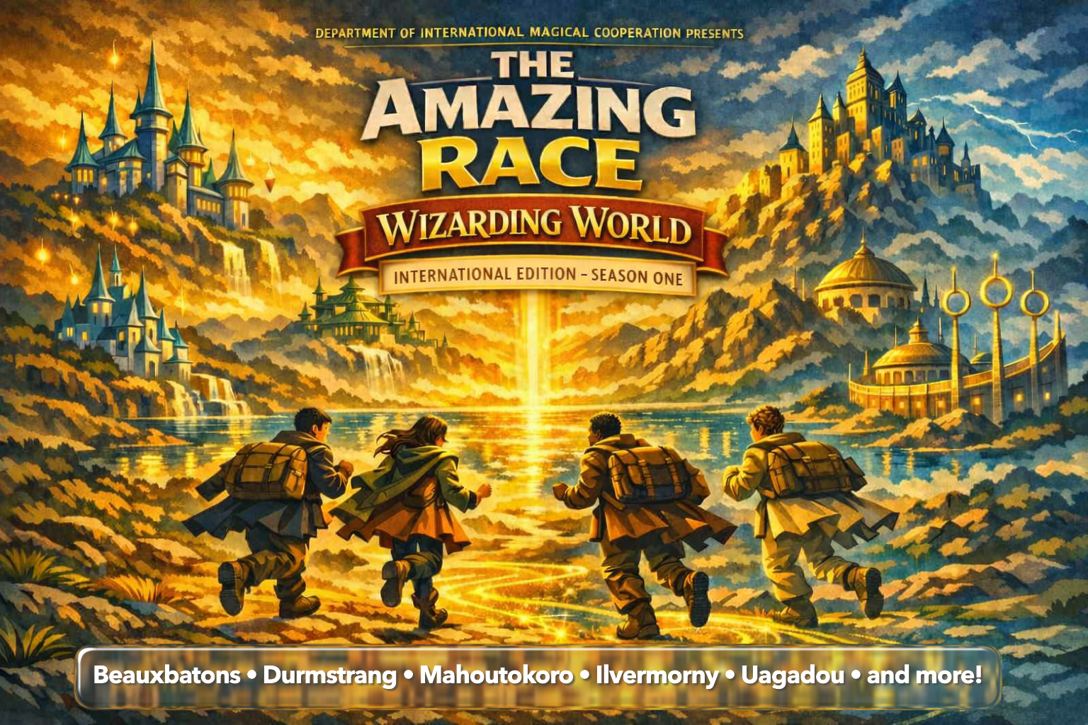 Cover art for The Amazing Race: Wizarding World - International Edition (Season 1), a journey scenario on AI Dungeon