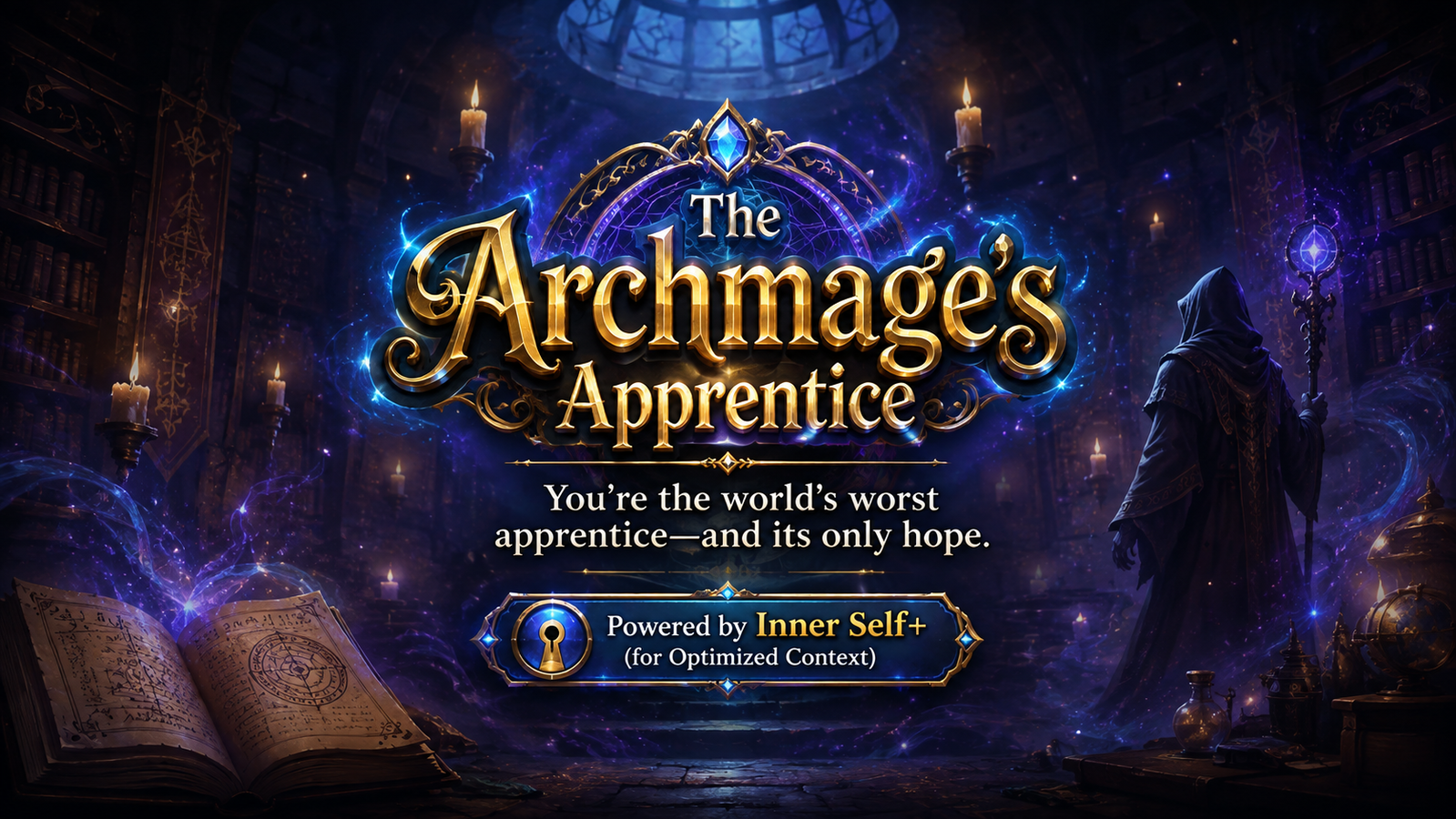 Cover art for The Archmage’s Apprentice, a fantasy scenario on AI Dungeon