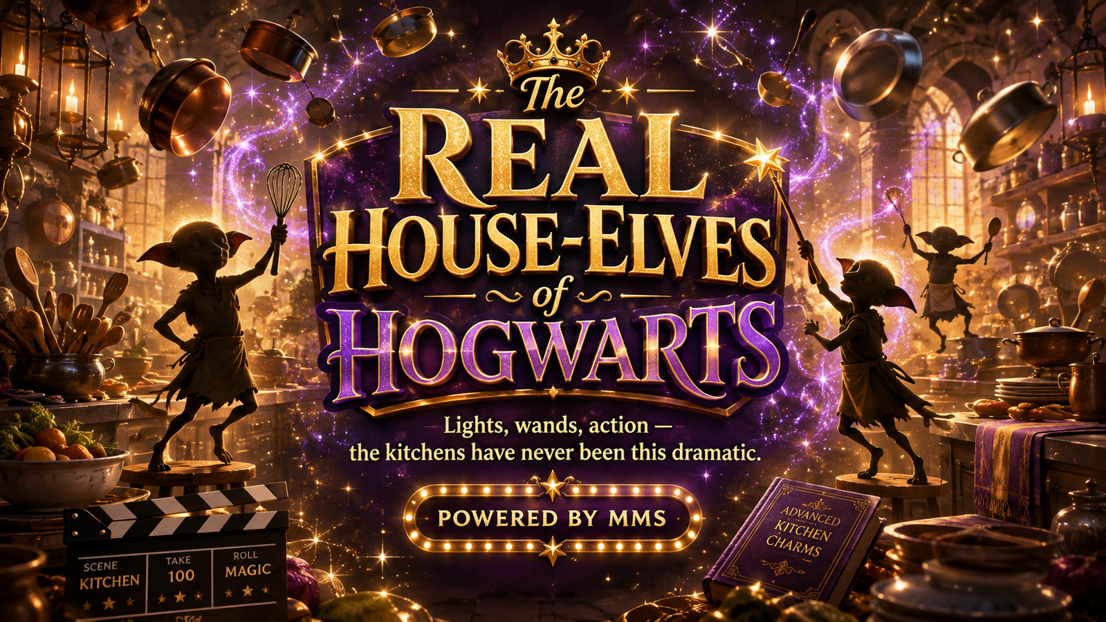 Cover art for The Real House-Elves of Hogwarts, a fantasy scenario on AI Dungeon