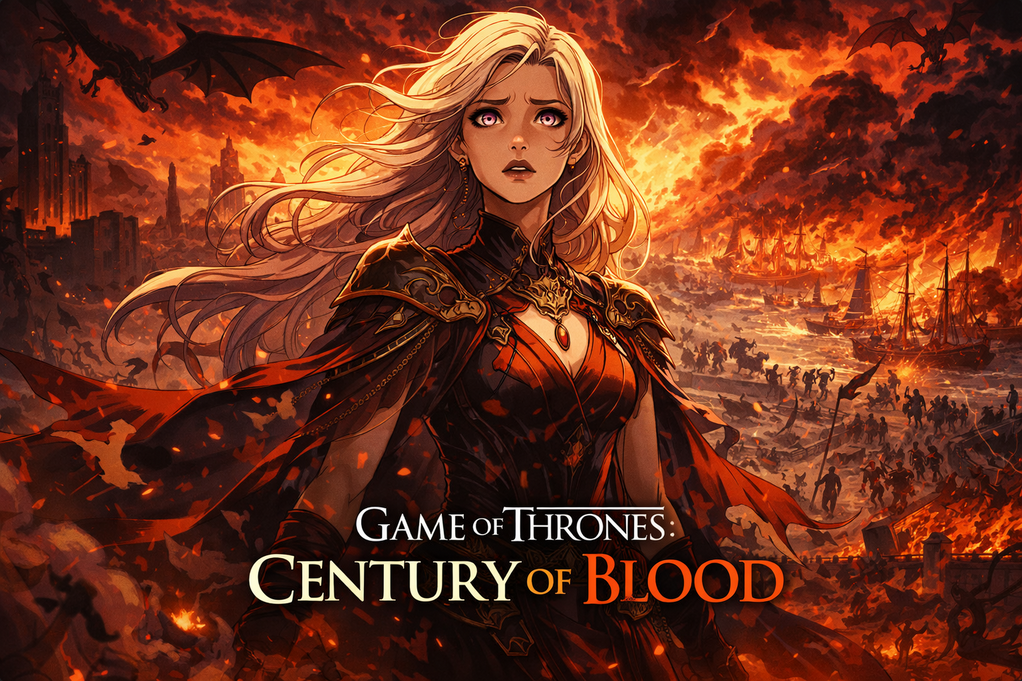Cover art for A Game of Thrones : Century of Blood, a dragons scenario on AI Dungeon