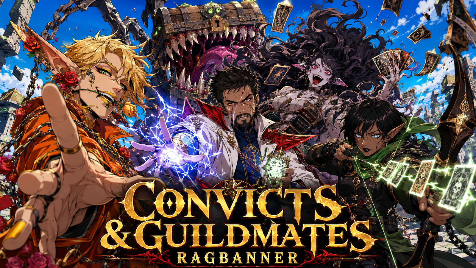 Cover art for Convicts & Guildmates - Ragbanner, a fantasy scenario on AI Dungeon