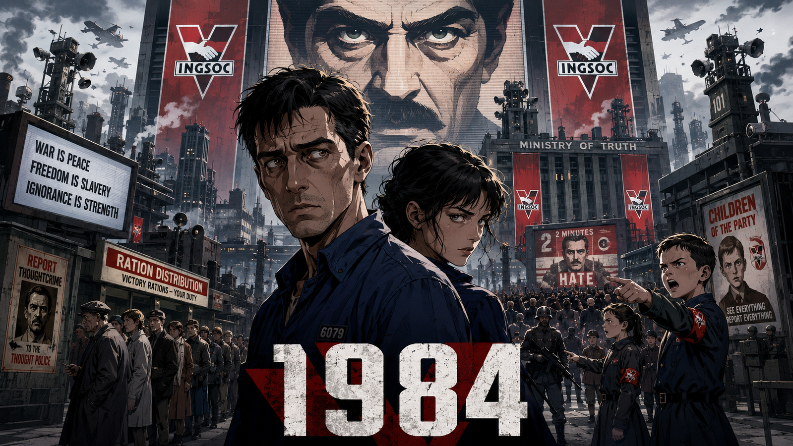 Cover art for 1984 on AI Dungeon
