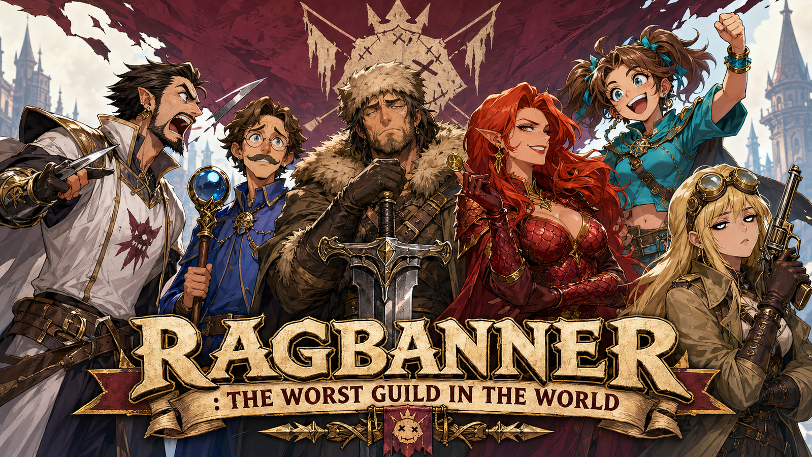 Cover art for Ragbanner - The Worst Guild in the World, a fantasy scenario on AI Dungeon