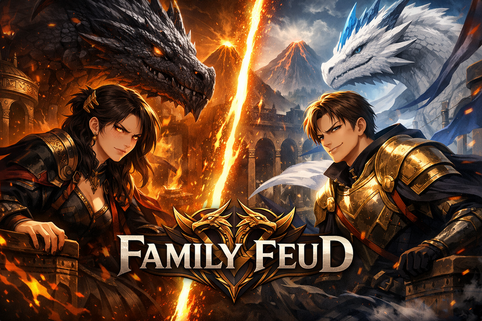 Cover art for Family Feud, a dragons scenario on AI Dungeon