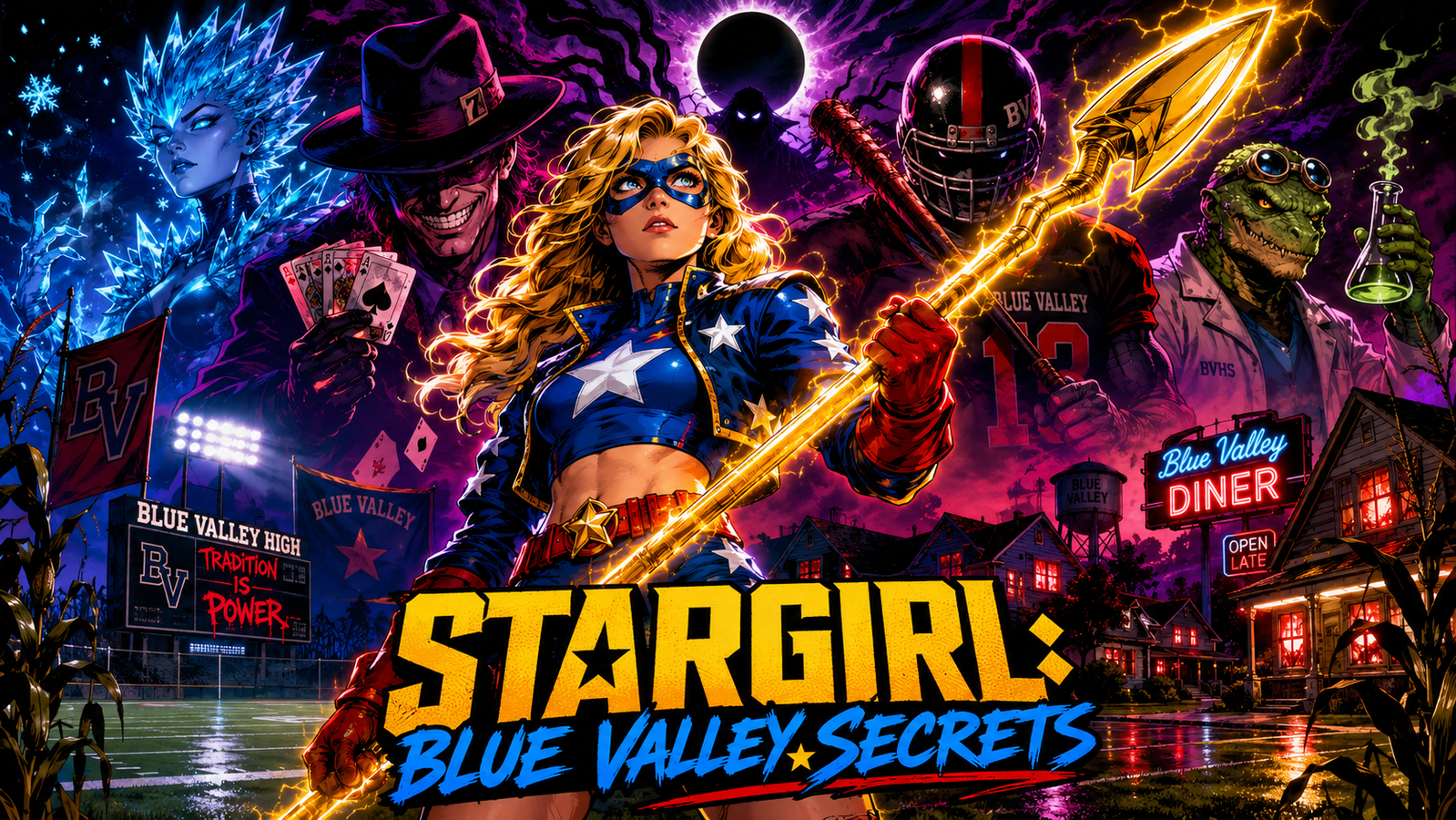 Cover art for Stargirl, a superhero scenario on AI Dungeon