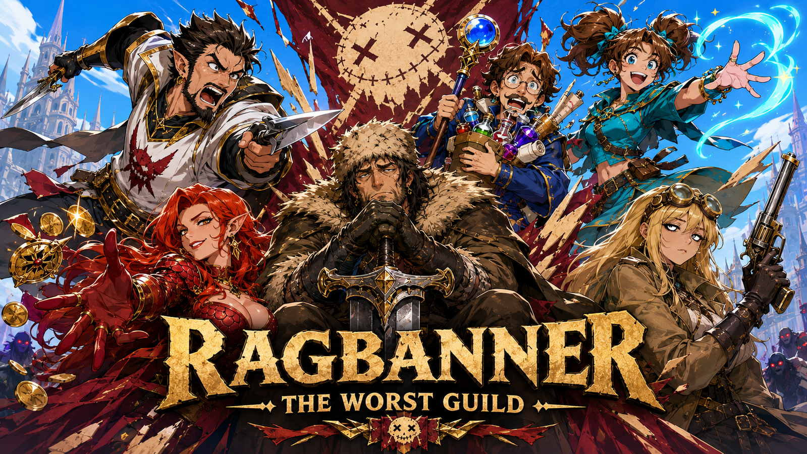Cover art for The Worst Guild - Ragbanner, a fantasy scenario on AI Dungeon