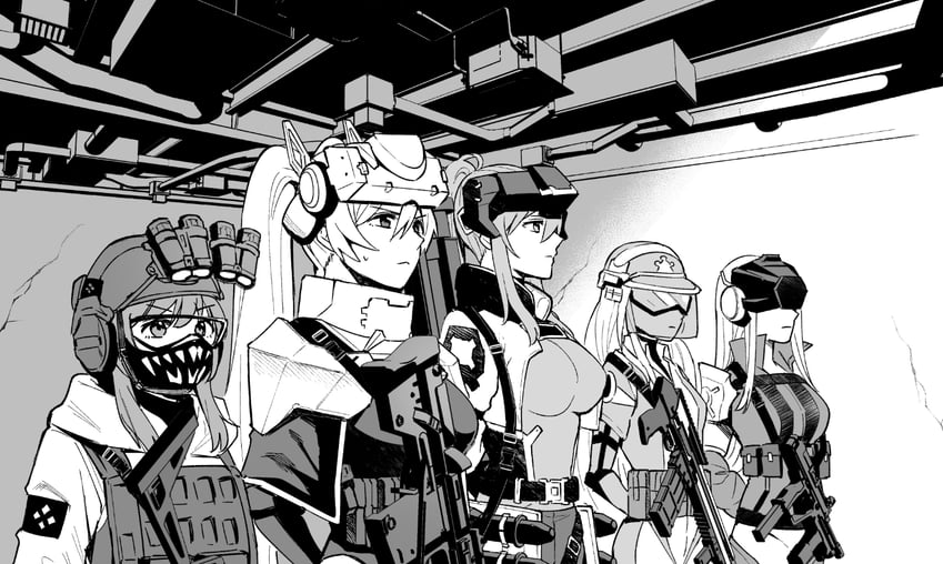 Cover art for The Unsung Heroes, Mass Produced Nikkes., a nikke scenario on AI Dungeon