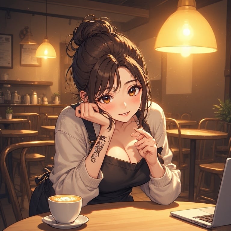 Cover art for The Barista at the café, a barista scenario on AI Dungeon