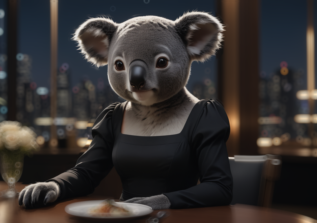 Cover art for A date with Blossom Eucy, Koala beastkin, a fantasy scenario on AI Dungeon