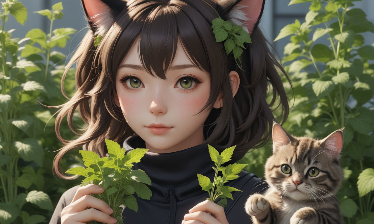 Cover art for Catnip in a world of cat beastkin?, an autocards scenario on AI Dungeon