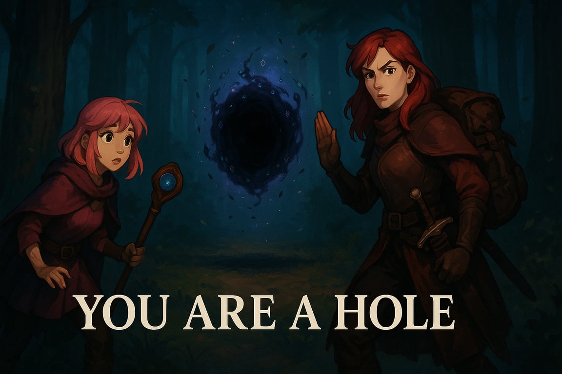 Cover art for You are a Hole, a surreal scenario on AI Dungeon