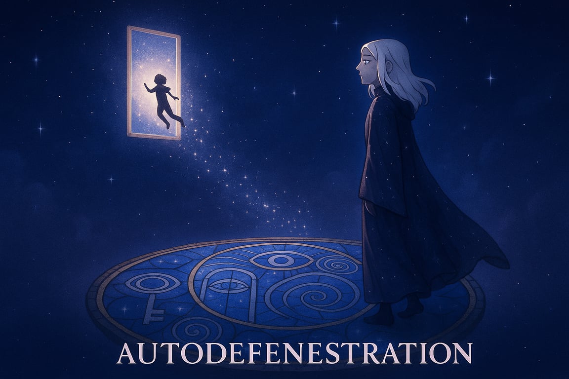 Cover art for Autodefenestration, a surreal scenario on AI Dungeon