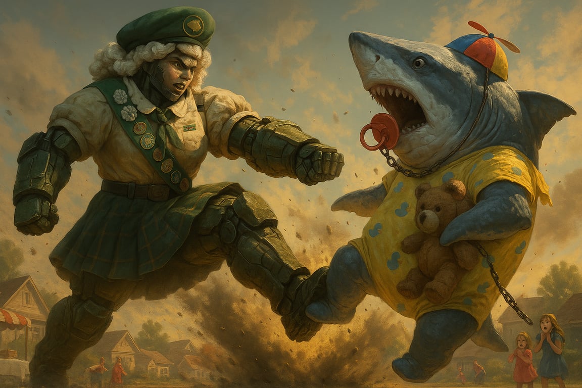 Cover art for SPC-7777: Cookie Combat, a comedy scenario on AI Dungeon
