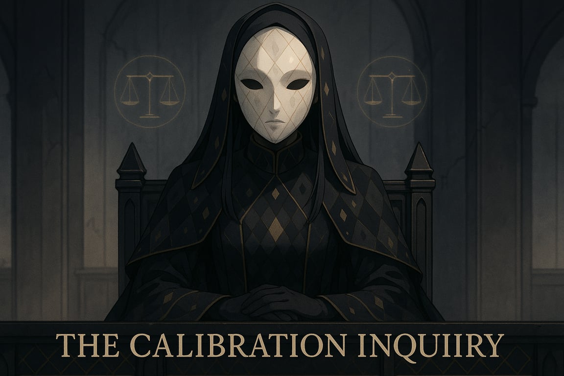 Cover art for The Calibration Inquiry, a psychological scenario on AI Dungeon