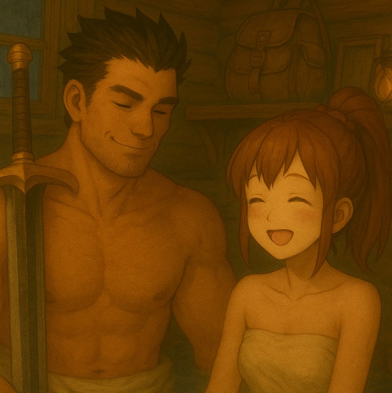 Cover art for Hot Springs of Seliana, a monster hunter scenario on AI Dungeon