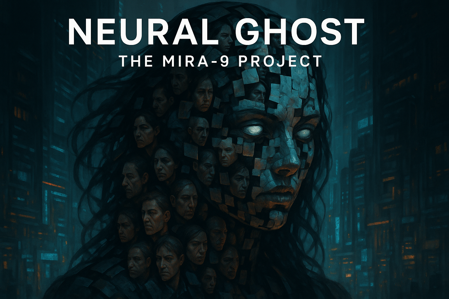 Cover art for Neural Ghost: The Mira-9 project, an ai scenario on AI Dungeon