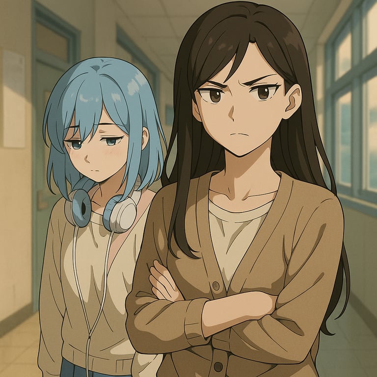 Cover art for You, your crush and her overprotective bestie, a romance scenario on AI Dungeon