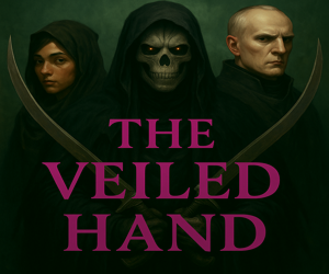 Cover art for The Veiled Hand, a dark fantasy scenario on AI Dungeon