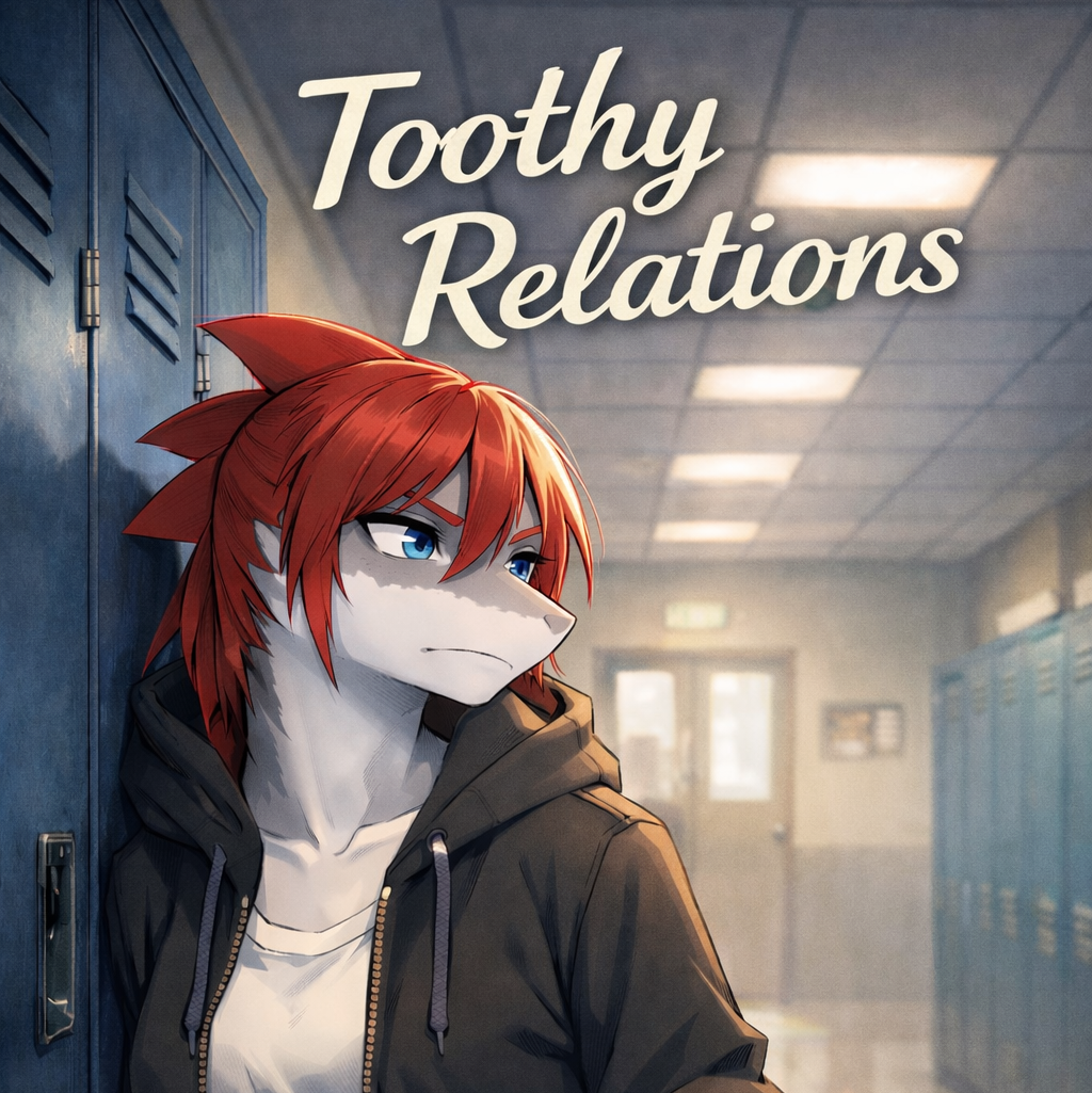 Cover art for Toothy Relations (new character!), a slice of life scenario on AI Dungeon