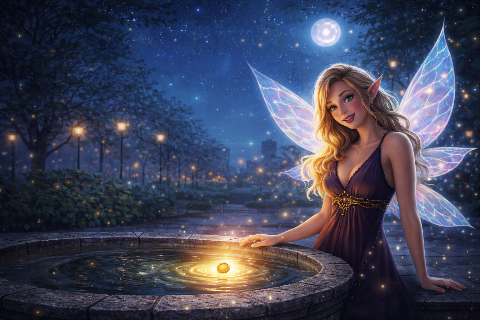 Cover art for The Wish That Answered Back, a fairytale scenario on AI Dungeon