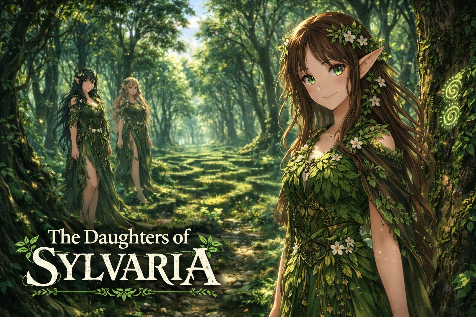 Cover art for The Daughters of Sylvaria, a fairytale scenario on AI Dungeon