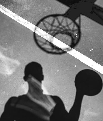 Cover art for NEVER MISS SHOTS, a basketball scenario on AI Dungeon