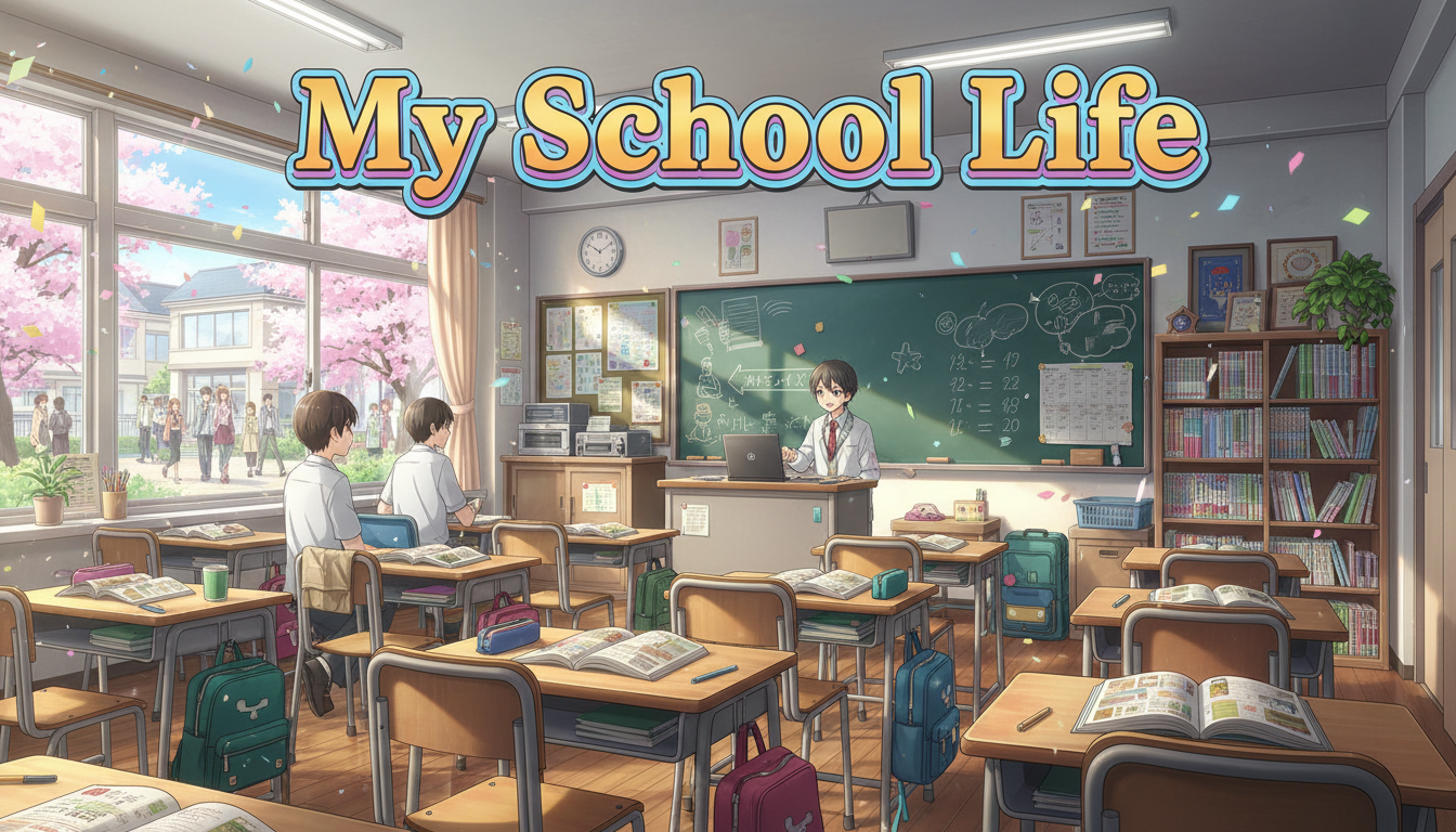 Cover art for Scenario Compilation: My School Life, an inner seft scenario on AI Dungeon