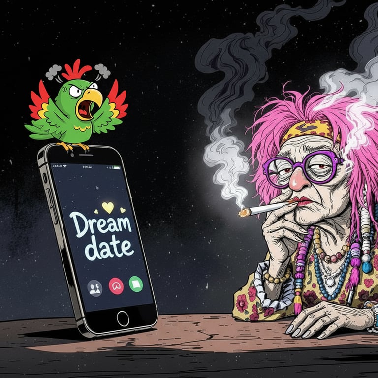 Cover art for Psycho Dating App, a funny scenario on AI Dungeon