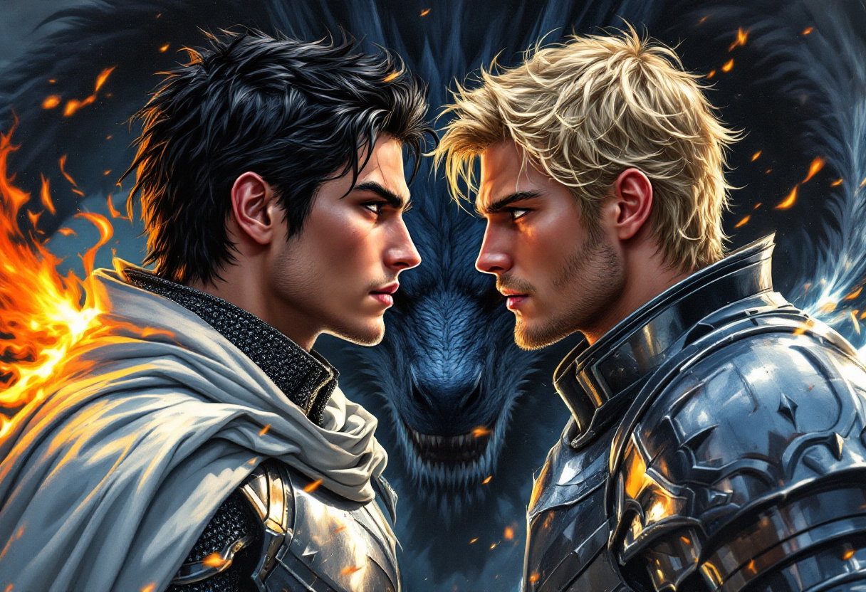 Cover art for The Knight’s Duel, a dragon scenario on AI Dungeon