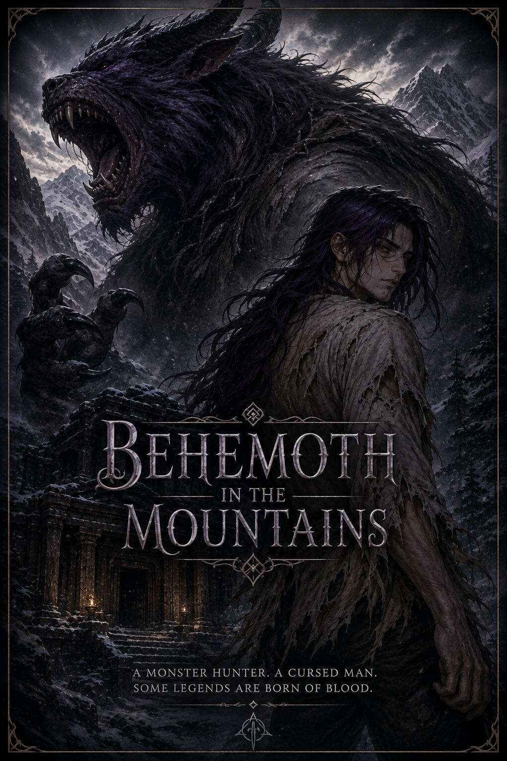 Cover art for Behemoth in the Mountains, a monster scenario on AI Dungeon