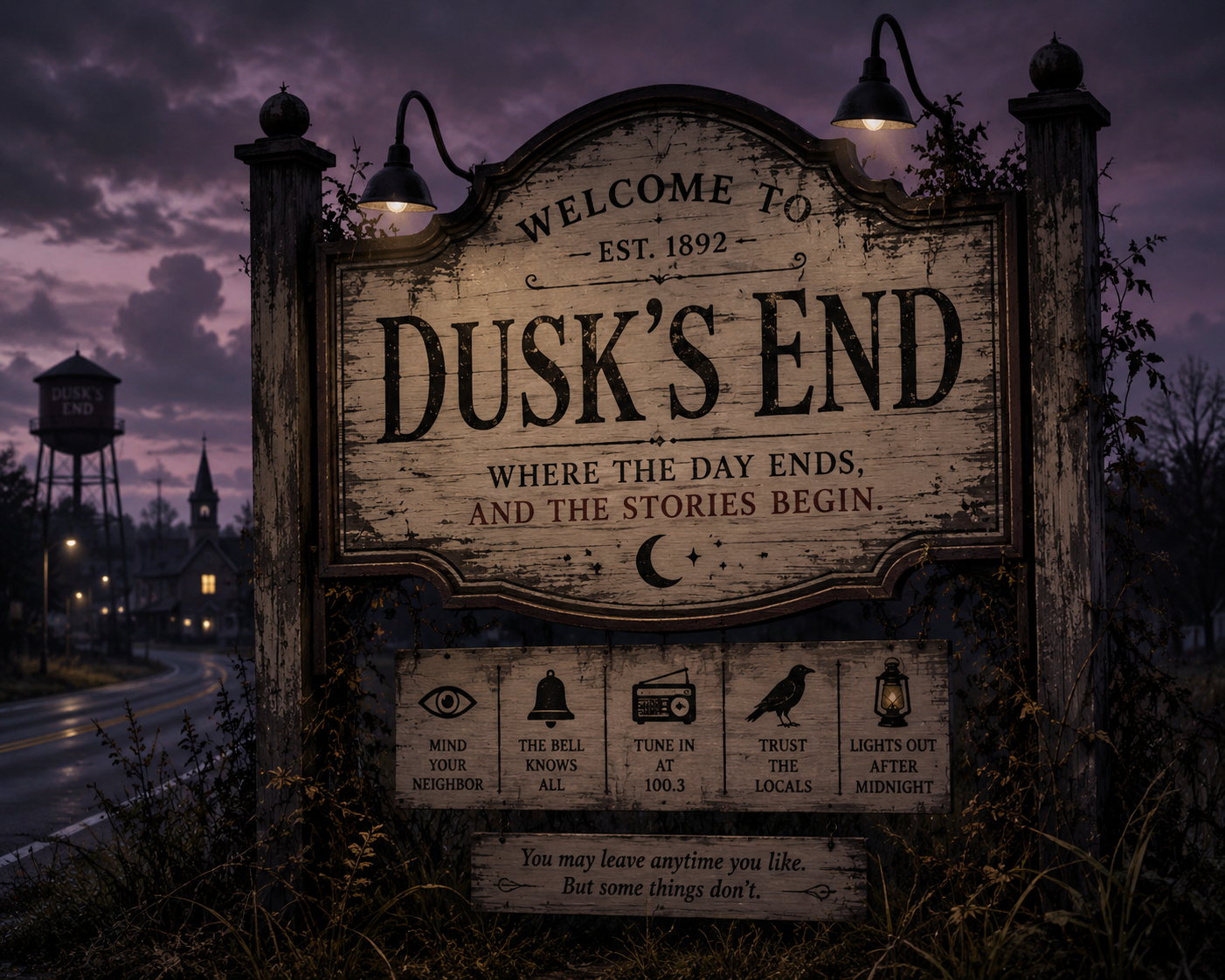 Cover art for Dusk's End Tales, a horror scenario on AI Dungeon