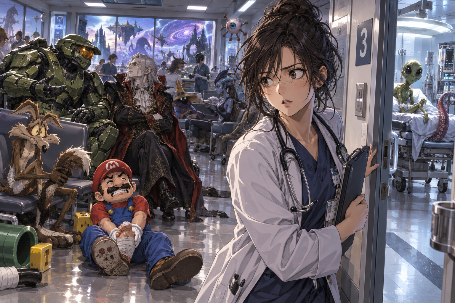 Cover art for Interdimensional Trauma Center, a fantasy scenario on AI Dungeon