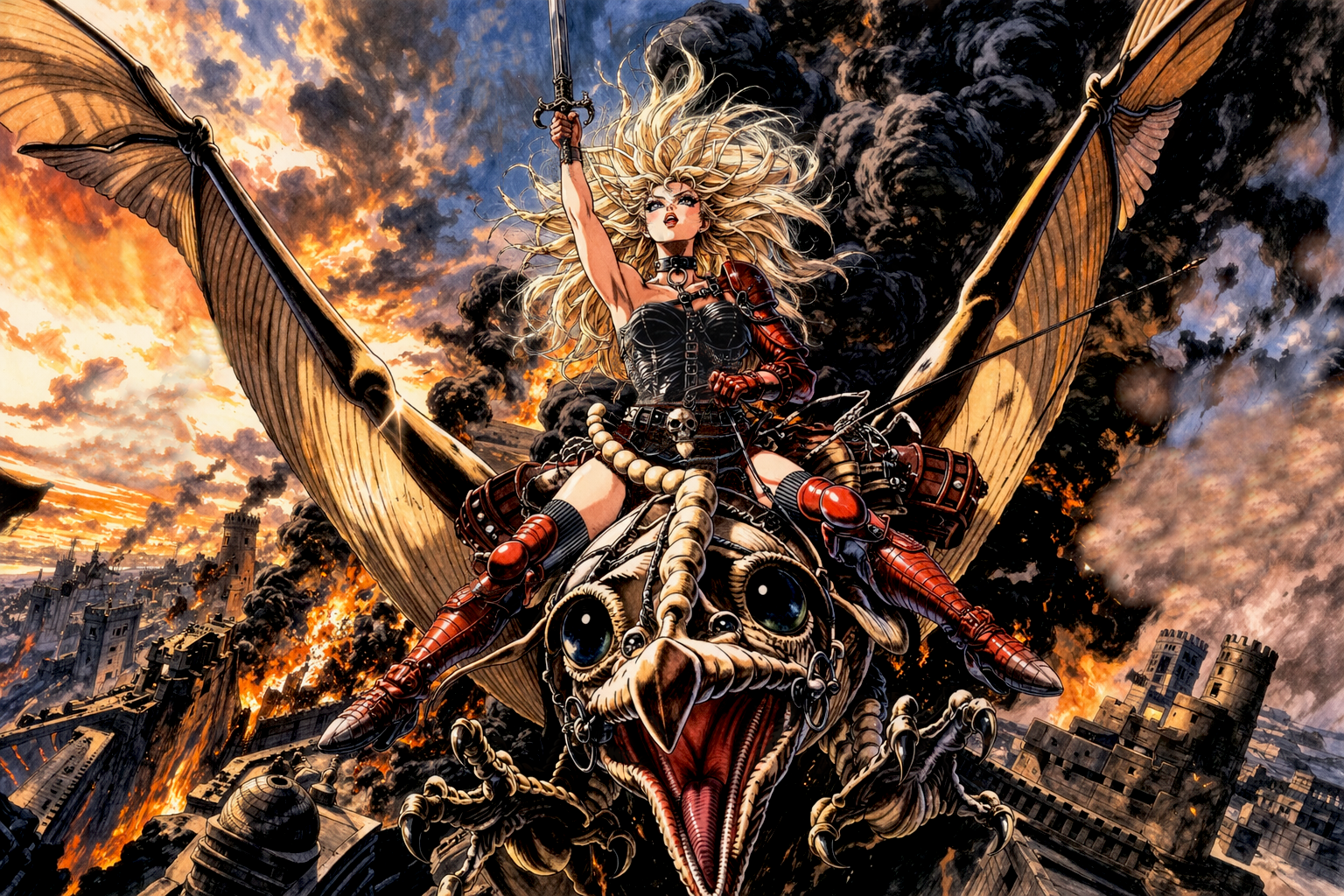Cover art for Help Taarna Save Her People ... Heavy Metal Anthology, a fantasy scenario on AI Dungeon