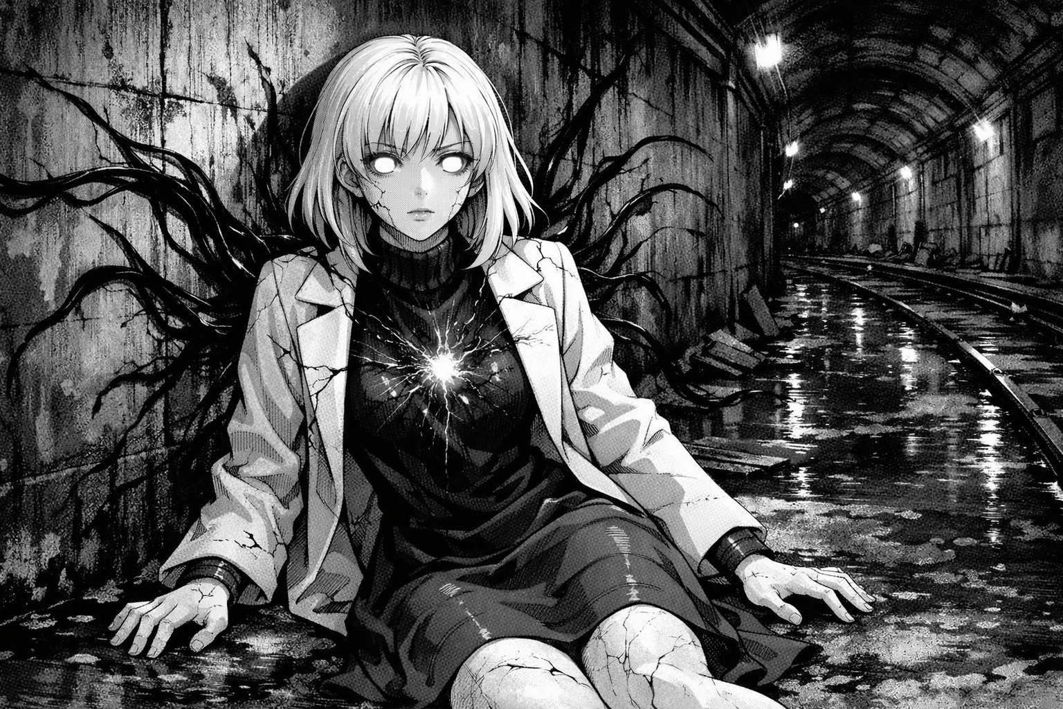 Cover art for The Darkness Within, a crime scenario on AI Dungeon
