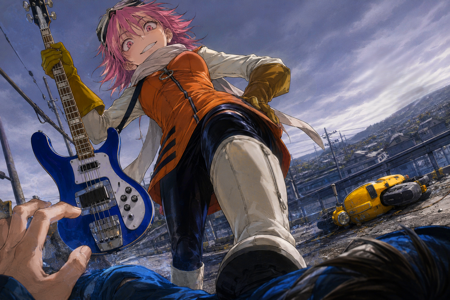 Cover art for FLCL: The Girl Who Cracked Your Skull Open, a fantasy scenario on AI Dungeon
