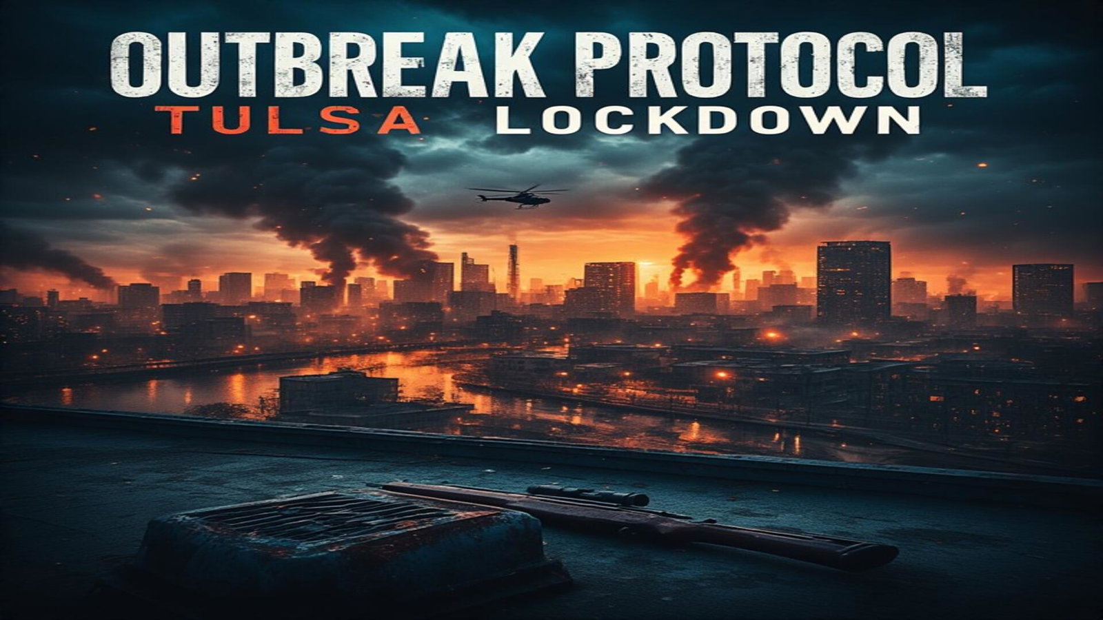 Cover art for Outbreak Protocol: Tulsa Lockdown, a zombie scenario on AI Dungeon