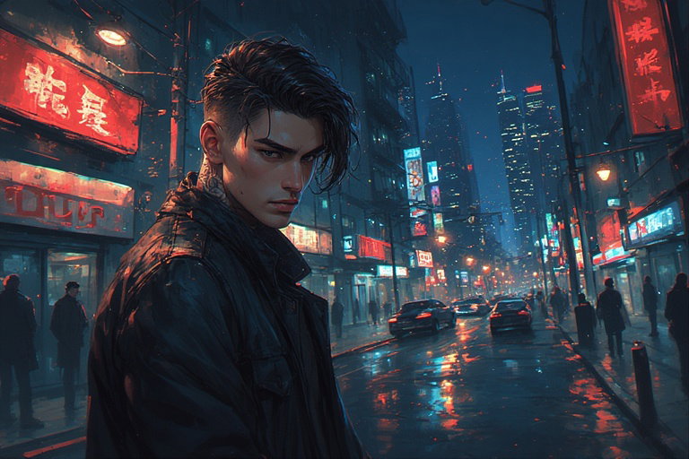 Cover art for Saving a Career Criminal, a romance scenario on AI Dungeon
