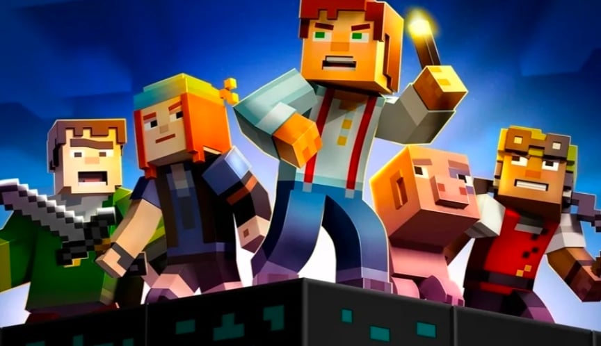 Cover art for Minecraft Story Mode, a minecraft story mode scenario on AI Dungeon