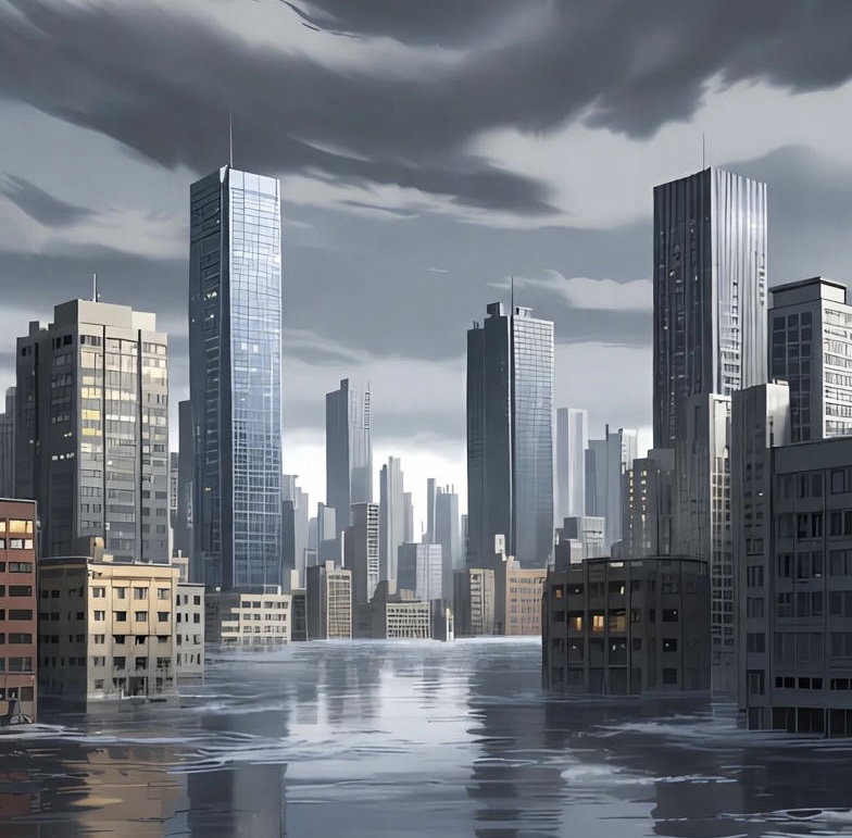 Cover art for Highwater: After the Flood, an apocalypse scenario on AI Dungeon