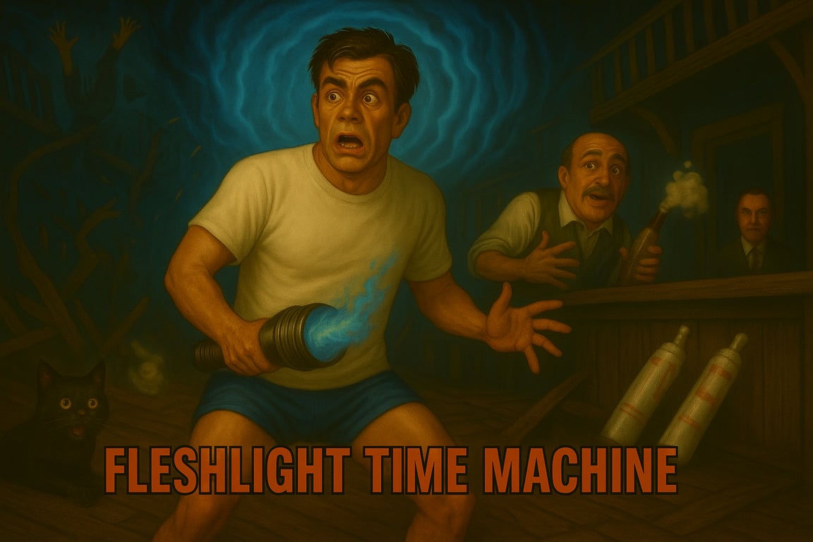 Cover art for Fleshlight Time Machine, a time travel scenario on AI Dungeon
