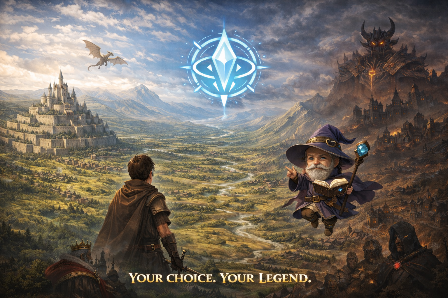 Cover art for Solmyr: Rise of the Unknown, a fantasy scenario on AI Dungeon