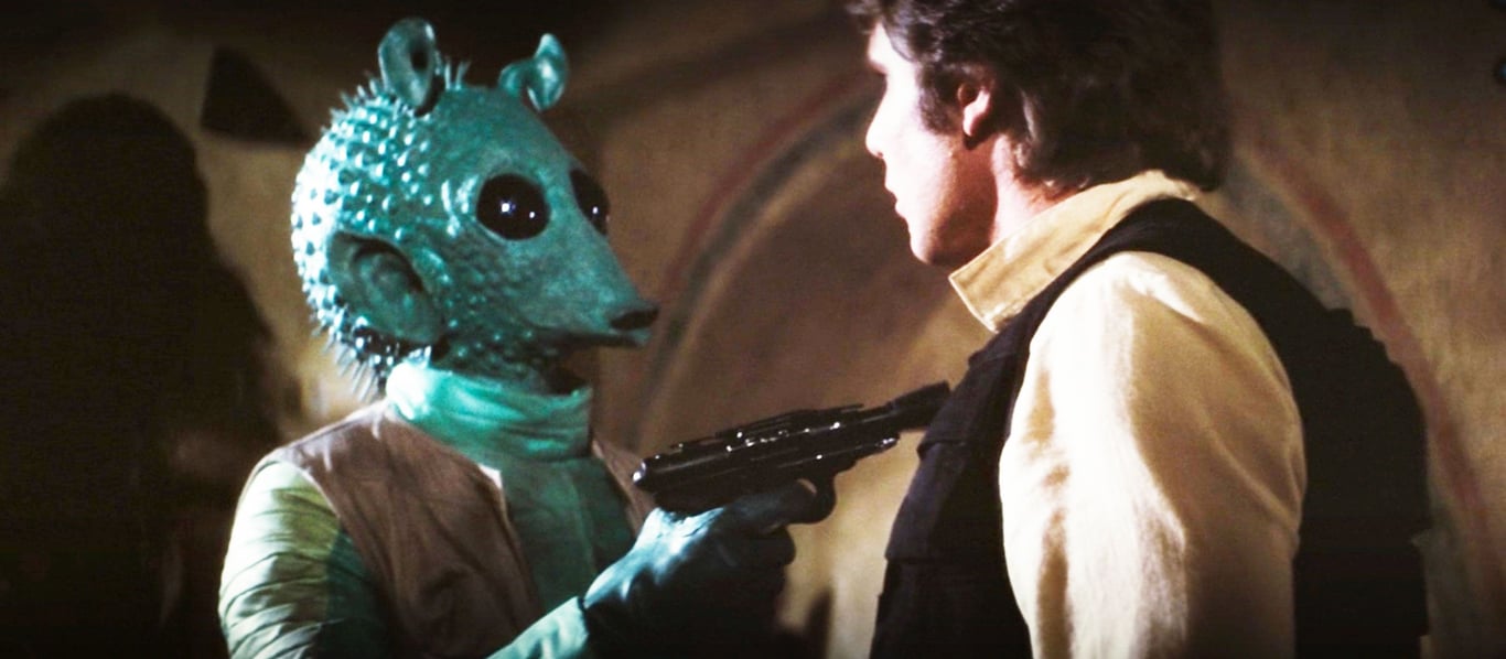 Cover art for Greedo deals with annoying cheerleader, a romance adventure on AI Dungeon