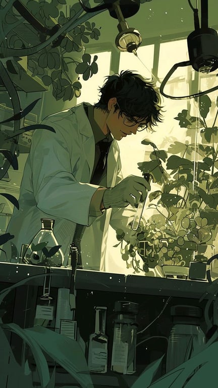 Cover art for The scientist, Adrian Hale, a savehusbandos scenario on AI Dungeon