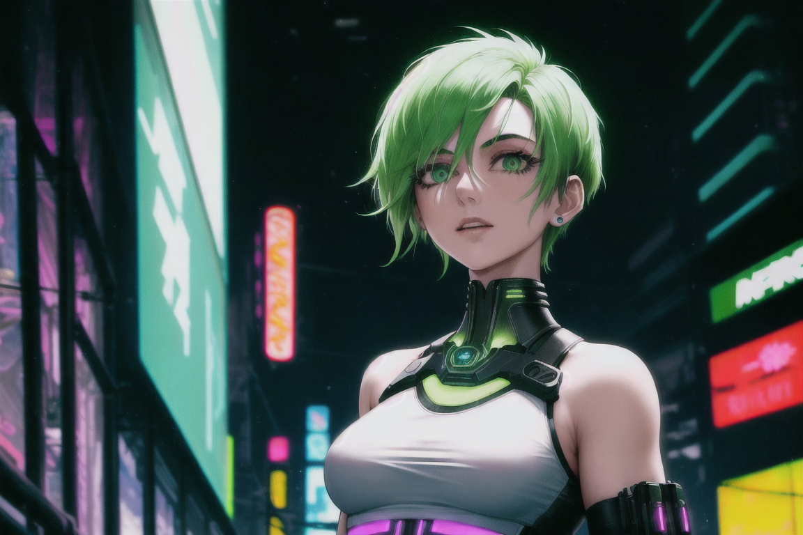 Cover art for Cyberpunk 2077, a cyberpunk scenario on AI Dungeon