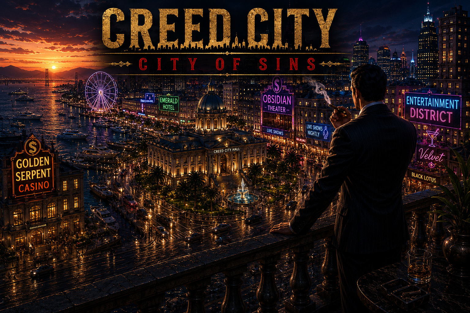 Cover art for Creed City - City of sins, a city scenario on AI Dungeon