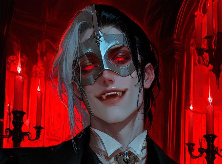 Cover art for The Blood Waltz , a vampires scenario on AI Dungeon