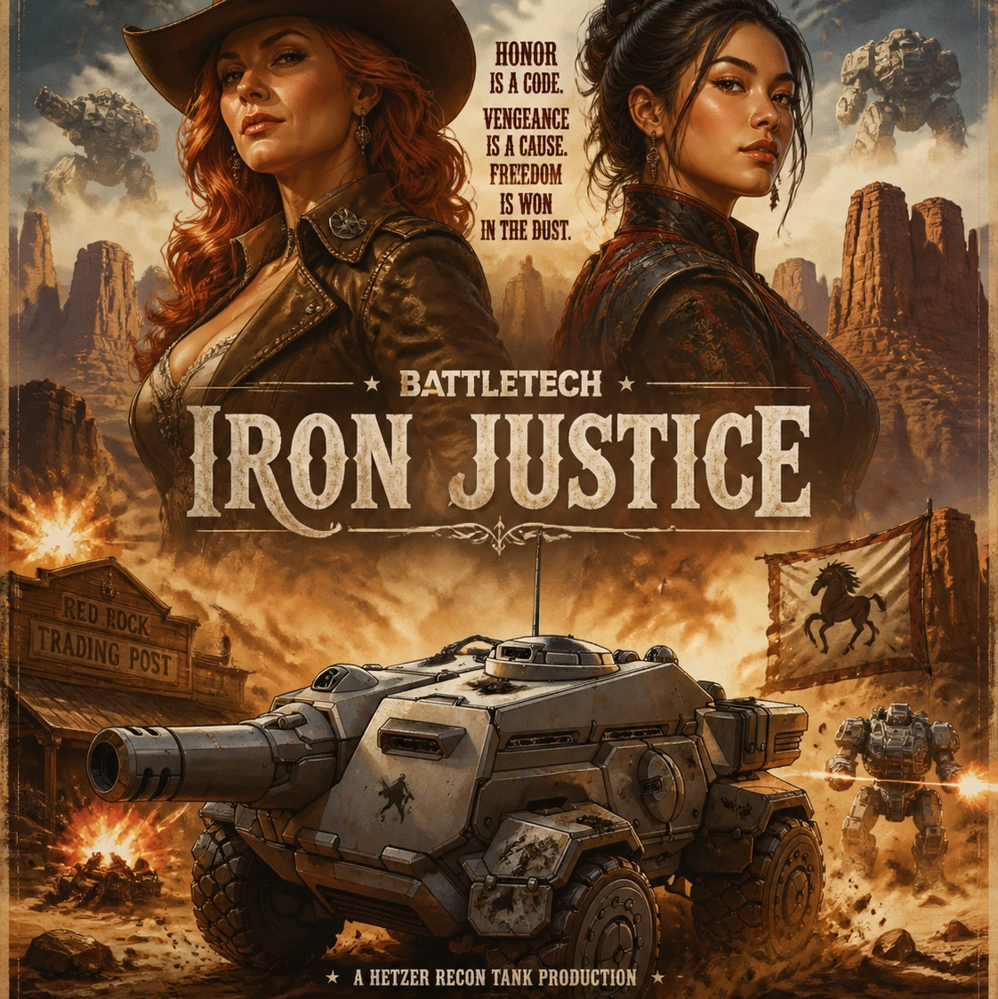 Cover art for Iron Justice: BattleTech, a battletech scenario on AI Dungeon