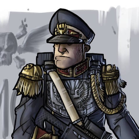 Cover art for Imperial Guard General (Warhammer 40k), a warhammer 40 k scenario on AI Dungeon