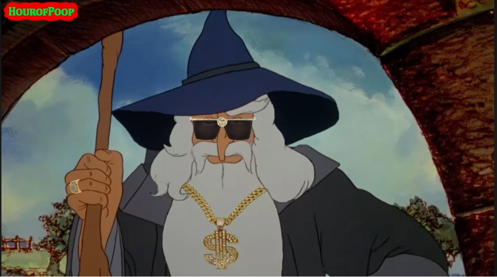 Cover art for Lord of the Rings but everyone is high , a lord of the rings scenario on AI Dungeon