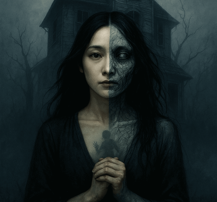Cover art for The Grudge: The House That Wept, a horror scenario on AI Dungeon
